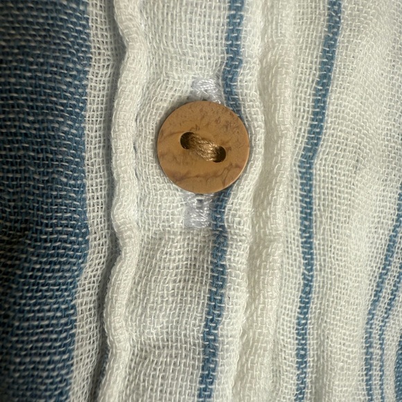 Old Navy plus size 3X shirt sleeve gauze cotton button down blouse NWT casual - Picture 7 of 11